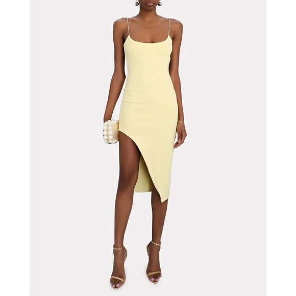 ALIX NYC Hirst Dress in Canary Large New Womens Bodycon Stretchy Cocktail - Picture 9 of 16